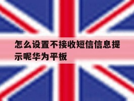 包含怎么设置不接收短信信息提示呢华为平板的词条