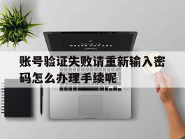 账号验证失败请重新输入密码怎么办理手续呢