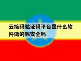 云接码验证码平台是什么软件做的呢安全吗的简单介绍