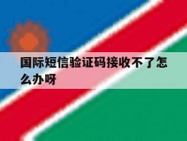 国际短信验证码接收不了怎么办呀