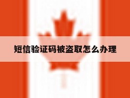 短信验证码被盗取怎么办理