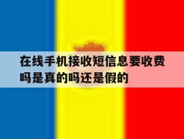 在线手机接收短信息要收费吗是真的吗还是假的